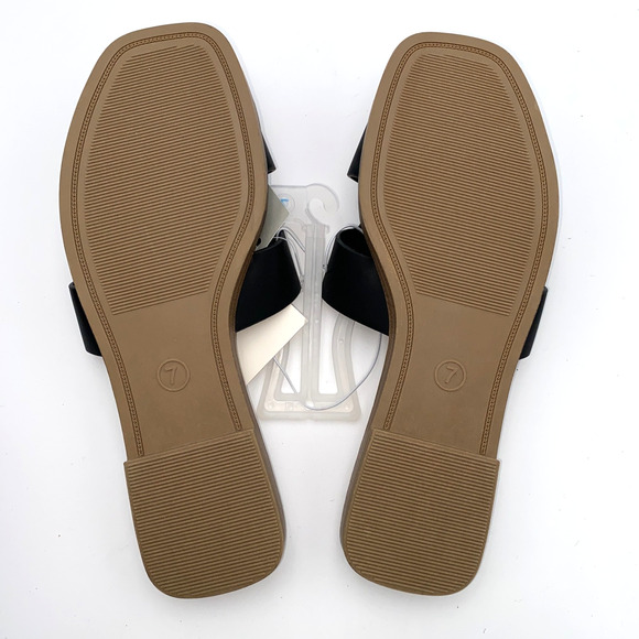 A New Day Shoes Womens Size 7 Black Faux Leather Slip On Flats - Picture 5 of 5